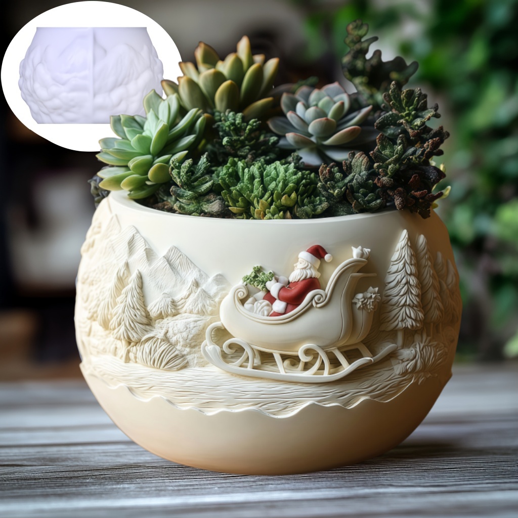 Echeveria Succulent - Traîneau de cèdre, tasse de bougie